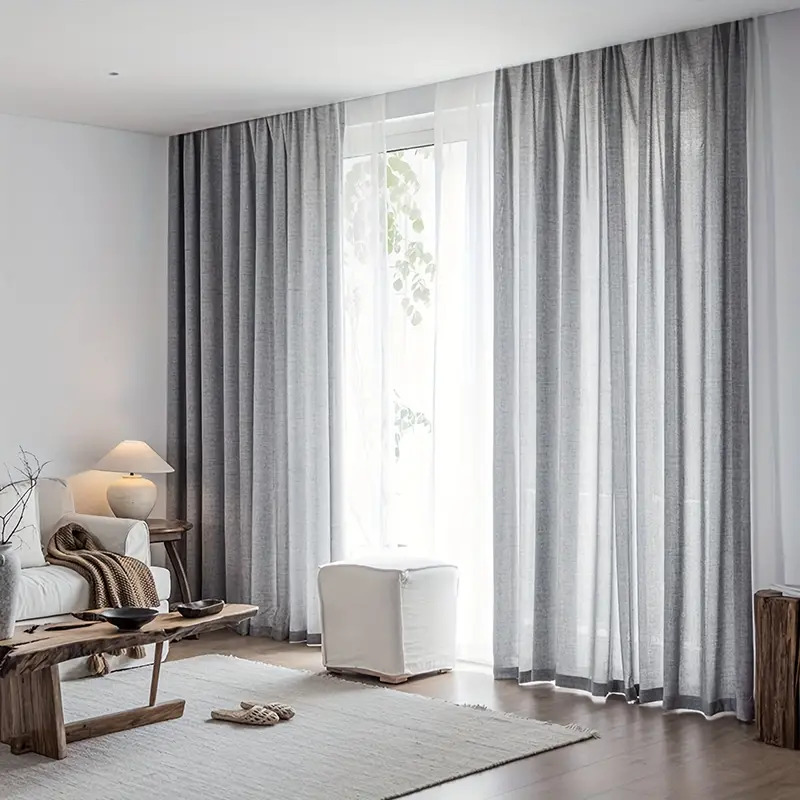 Linen Curtains Simple Style - 3
